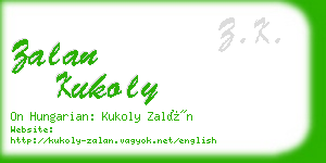 zalan kukoly business card